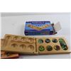 Image 4 : (3) Games - Metal Puzzles, Mancala, Dominoes