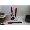 Image 3 : Basket of Kitchen Ware Items - Metal Cutlery Holder