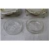 Image 6 : Metal Basket Style Glass Dish Holder - (3) Footed Globe Style Glass Condiment Holders