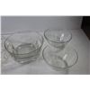 Image 7 : (3) Rectangle Plates - Cracked Fire King Bowl - (2) Wire Baskets - (3) Glass Bowls - Large Glass Pla