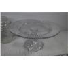 Image 4 : Glass Cake & Dainty Pedestal Platters - Cheese Knife Set - Glass Sugar Bowl