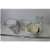 Image 1 : Pyrex Casserole Dish w/Lid - Nordic Ware - Fire King Mixing Bowl - Glass Mixing Bowl - Glass Pitcher