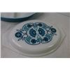 Image 2 : Divided Pyrex Blue Horizon Casserole Dish w/Lid - Nordic Ware - Fire King Mixing Bowl - Glass Mixing