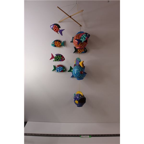 Wooden Fish Chime - Few Cracks & Scuffs