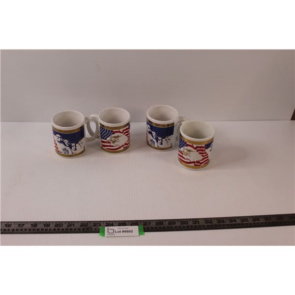 (4) American Coffee Mugs