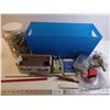 Image 1 : Tote containing all kinds of building accessories and tools and more