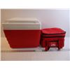 Image 1 : (2) Coolers-Thermos Plastic and Marlboro Soft travel cooler