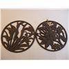 Image 2 : (2) Cast Iron 11 3/4" Diameter Garden Stepping Stones