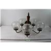Image 1 : *Vintage Glass Globe Chandelier - 16"x22" - Hard Mount