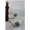 Image 3 : *Vintage Glass Globe Chandelier - 16"x22" - Hard Mount