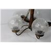Image 5 : *Vintage Glass Globe Chandelier - 16"x22" - Hard Mount