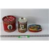 Image 1 : Prince Albert Tobacco Canister, Quaker Oats Tin, Peace Pipe Tin