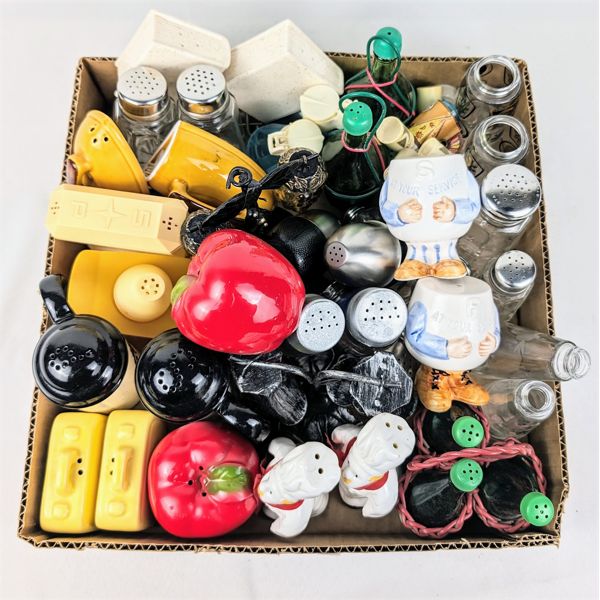 Large Lot of Various Vintage Salt & Pepper Shakers