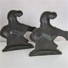 Image 2 : Antique Cast Iron Bookends WH Howell Co "End of Trail" Circa 1920's