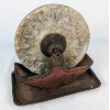 Image 1 : Antique Hand Crank Wet Stone Grinder Sharpening Tool (missing crank)