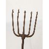 Image 6 : Primitive Early 19th Century Blacksmith Hand Forged Fish Spear and Cast Iron Hay Fork