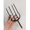Image 7 : Primitive Early 19th Century Blacksmith Hand Forged Fish Spear and Cast Iron Hay Fork