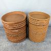 Image 1 : Lot of 33 Terra Cotta Plates in 2 sizes