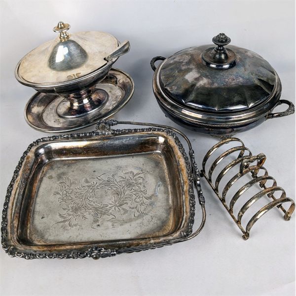 Lot of Various Silver Plated Serving Dishes