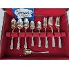 Image 2 : 8 Place Setting WM Rogers & Son Silver Plate Silverware In Wood Box