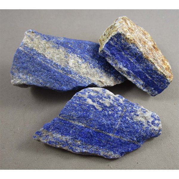Lot of 3 Raw Lapis Lazuli Stones