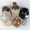 Image 1 : Lot of 6 Vintage Jugs, Crocks and Bottles