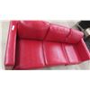 Image 2 : Leather/ Leather Style Red Couch 70" Wide