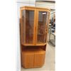 Image 1 : Corner China Cabinet - Teak 76" Tall up to 34" by up to 24"