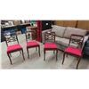Image 1 : 4 Matching Walnut Dining Room Chairs