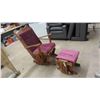 Image 1 : Oak Gliding Rocker with Ottoman