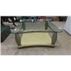 Image 1 : Modern Glass Top Fancy Coffee Table 19" x 43" x 43" 