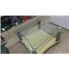 Image 2 : Modern Glass Top Fancy Coffee Table 19" x 43" x 43" 