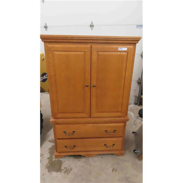 Modern Oak Dresser/ Armoire 18" x 39" x 61" 