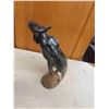 Image 3 : Wood Carved Eagle , Horn Carved Moose 14'' x 8'' , Barometer 