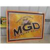 Image 1 : Miller MGD Beer Sign - Metal, 2001 28" x 36" 