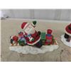 Image 2 : Santa Village Ornaments, metal Hand Painted Ornaments, Let It Snow Banner