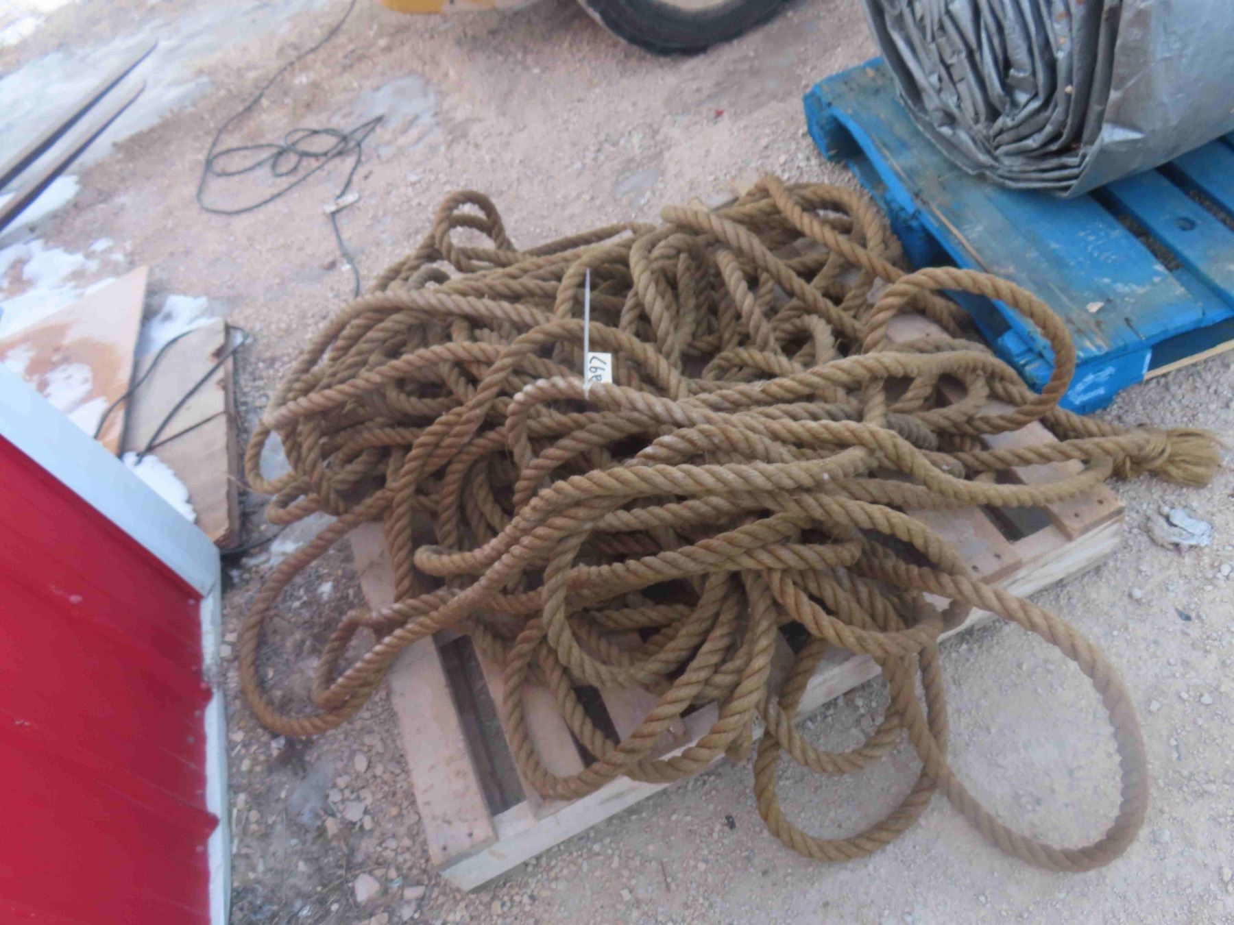Pallte With Ropes Pallet of Rope - McSherry Auction Service Ltd.