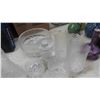 Image 3 : Glassware: Dishes, Pitcher, Candle Holder