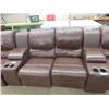 Image 3 : 5 pc Leather/ Leather Style Reclining Couch 140" Wide - 1 small tear