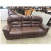 Image 1 : Leather/ Leather Style Reclining Couch 78" Wide