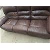 Image 2 : Leather/ Leather Style Reclining Couch 78" Wide