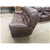 Image 3 : Leather/ Leather Style Reclining Couch 78" Wide