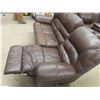 Image 4 : Leather/ Leather Style Reclining Couch 78" Wide