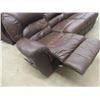 Image 5 : Leather/ Leather Style Reclining Couch 78" Wide