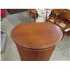 Image 2 : Teak Cabinet - Oval with Many Shelves 16" x 24" x 51" 