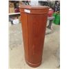 Image 4 : Teak Cabinet - Oval with Many Shelves 16" x 24" x 51" 