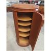 Image 5 : Teak Cabinet - Oval with Many Shelves 16" x 24" x 51" 