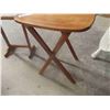 Image 5 : 2 Folding Teak TV Tables with Stand