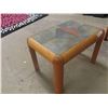 Image 3 : 2 End Tables - Teak with Slate Top 19" x 19" x 27" 