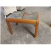 Image 7 : 2 End Tables - Teak with Slate Top 19" x 19" x 27" 